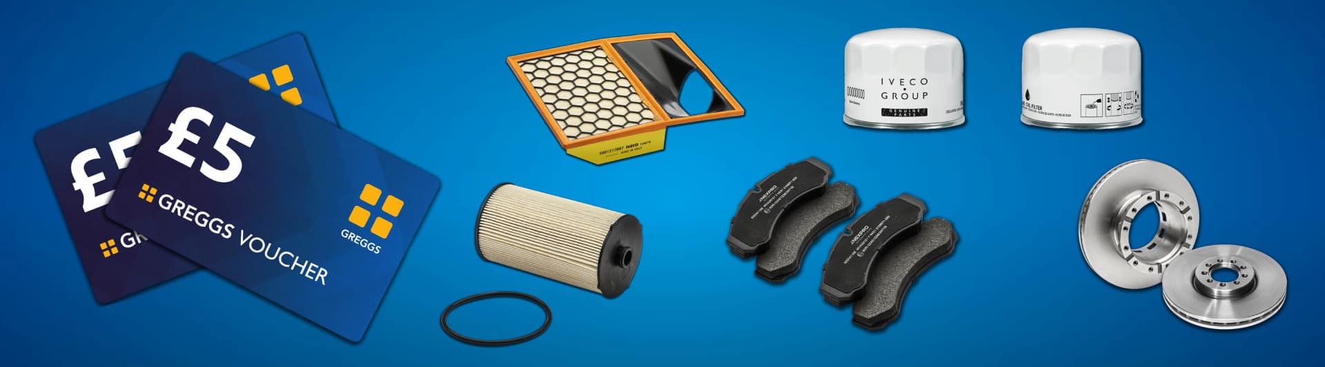 Receive a £5 Greggs voucher! Hendy IVECO