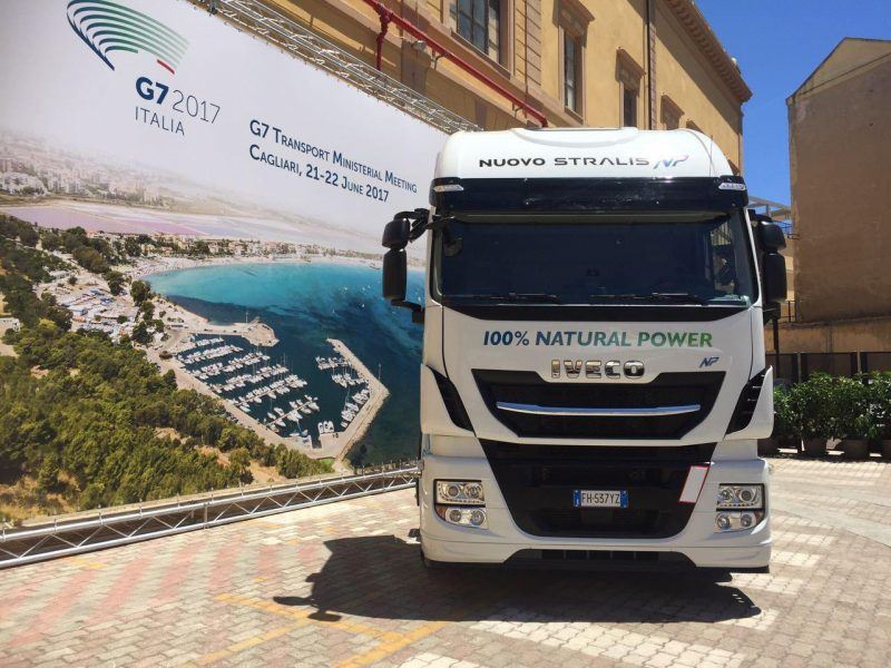 IVECO at the inauguration of the G7 Transport Ministers’ Meeting in Cagliari with Stralis NP and increasingly sustainable solutions