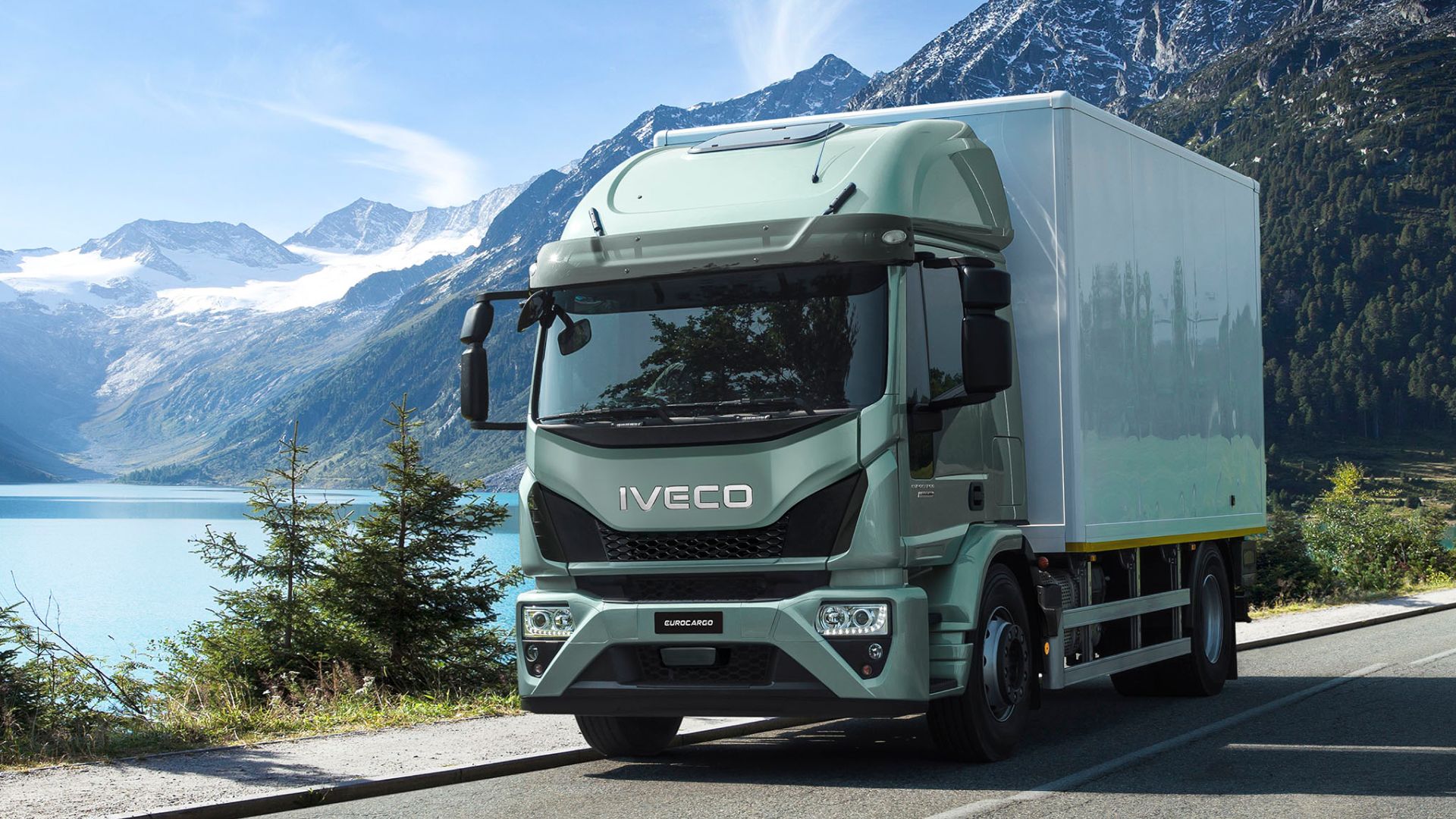 IVECO Eurocargo on a mountain road